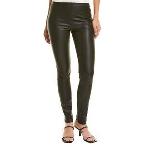 NWOT Walter Baker Roxanna Leather Pant Dark Burgundy/ black  Lamb Leather